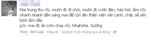 Một thành viên mạng háo hức chờ đón Trung Thu